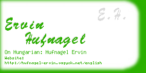 ervin hufnagel business card